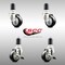Service Caster 3 Inch 316SS Black Poly Swivel 1-5/8 Inch Expanding Stem Caster Brake SCC, 2PK SS316EX20S314-PPUB-BLK-2-TLB-2-158 - alternate 4